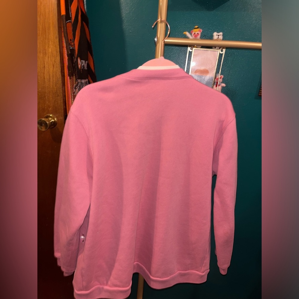 Vintage pink floral 80s Cardigan size Large - Picture 3 of 4